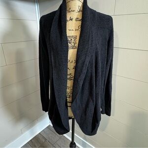 Barefoot Dreams Bamboo Long Sleeve CozyChic Lite Circle Lounge Cardigan Black M